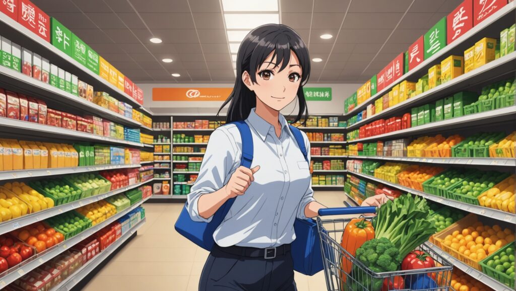 買い物をしてる女性のイメージ画像