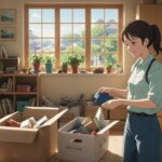 不用品回収をしてる女性のイメージ画像