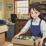 不用品回収をしてる女性のイメージ画像
