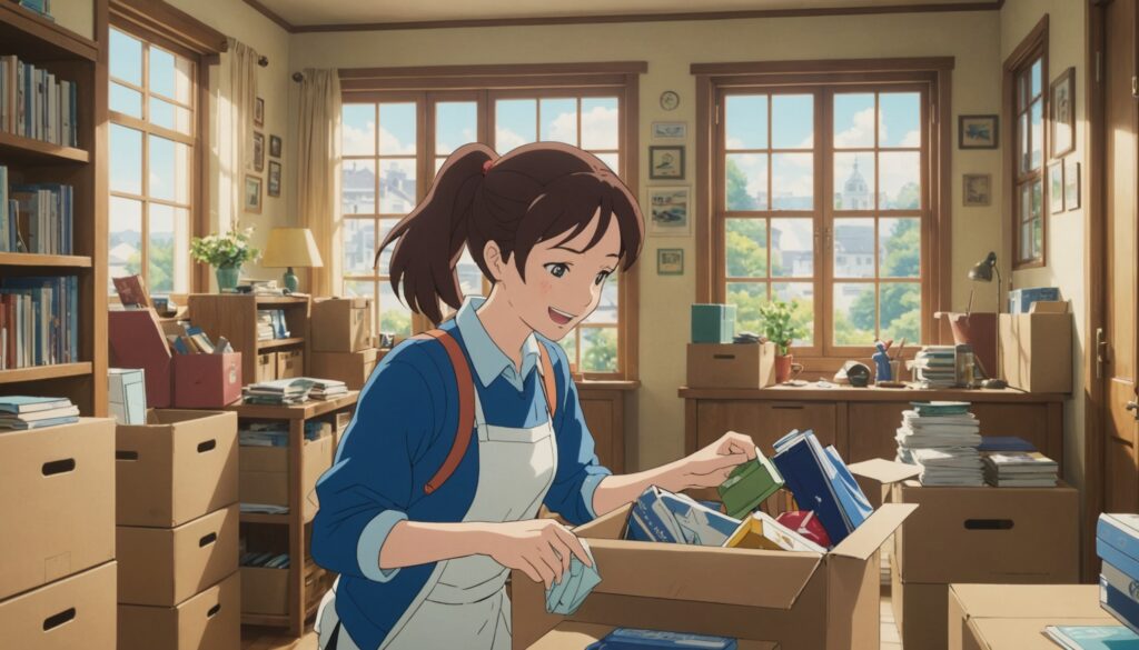 不用品回収をしてる女性のイメージ画像